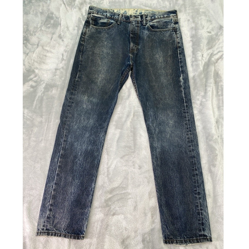 Levi's 522‎ Slim Taper Distressed Jeans Mens 32x30 Blue Acid Wash 16882-0020